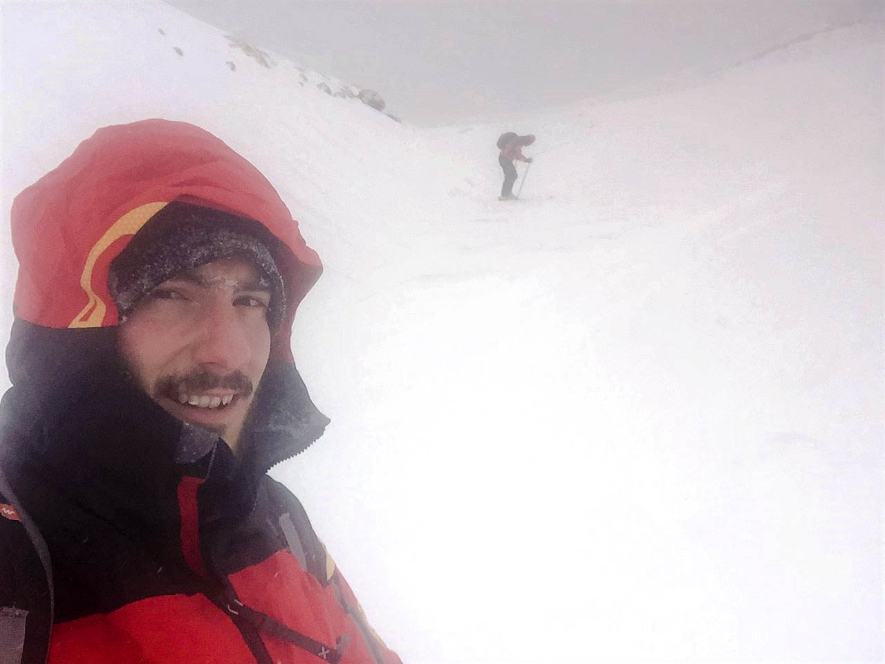Discesa dal Canalone "Mare bianco" - Etna, Monte Frumento ed il "mare bianco"